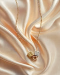 Cube Letter Necklace – Minimal Elegant Chain